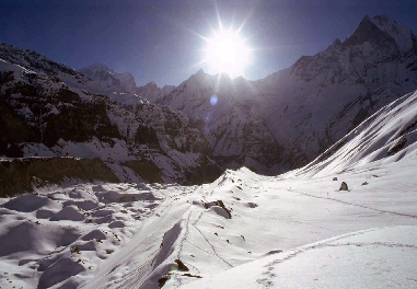 Sunrise at Annapurna Base Camp